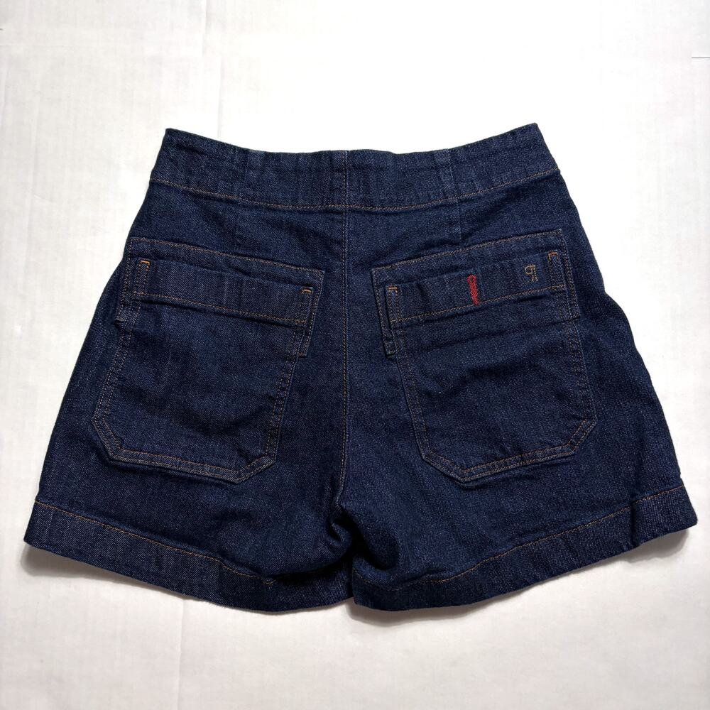 Anthropologie Pilcro Henri Camper Shorts Dark Denim Utility Sailor Size 27 - Picture 6 of 12